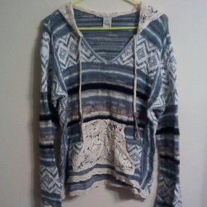 American rag poncho style sweater